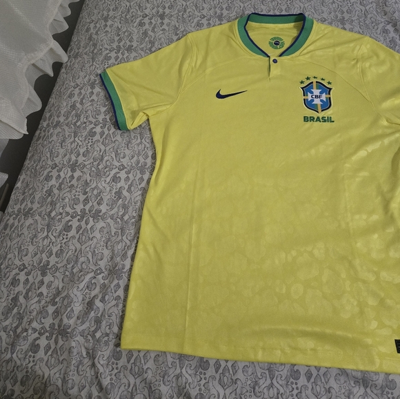 Brazil 22/23 Nike Vapor Match Soccer Jersey Men's Size Large - Picture 4 of 9
